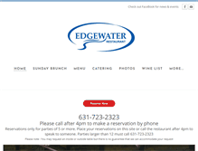 Tablet Screenshot of edgewaterrestaurant.com